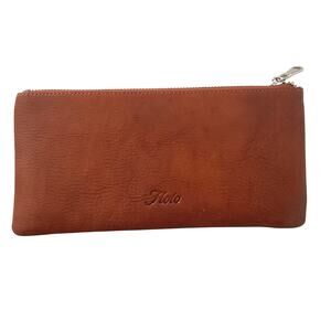 Floto Italian Leather Wallet Cardholder in Brown with Phone Holder